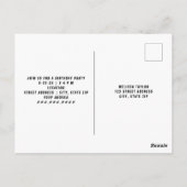 Excavator Construction Thema Birthday Briefkaart (Achterkant)