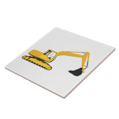 Excavator Construction Truck Kinder Tegeltje (Zijkant)