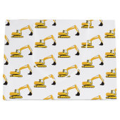 Excavator Construction Trucks Groot Cadeauzakje (Voorkant)