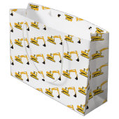 Excavator Construction Trucks Groot Cadeauzakje (Achterkant Gekanteld)