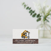 Excavator Construction Vehicle | Boor Visitekaartje (Staand voorkant)