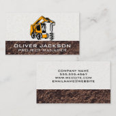 Excavator Construction Vehicle | Boor Visitekaartje (Voorkant / Achterkant)