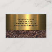 Excavator Construction Vehicle | Vuil | Metaal Visitekaartje (Achterkant)