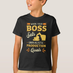 Excavator dig als uw BSS-bouwwerker T-shirt