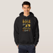 Excavator Dig When Your Boss Construction Worker Hoodie (Voorkant volledig)