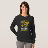 Excavator Digging Construction Worker Building Sit T-shirt (Voorkant volledig)