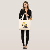 Excavator, Ditch-digger ontwerp van machines Grote Tote Bag (Voorkant (model))