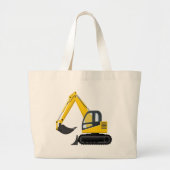 Excavator, Ditch-digger ontwerp van machines Grote Tote Bag (Voorkant)