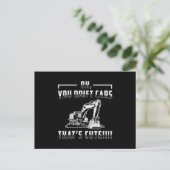 Excavator Drift Cars Cute Dig Construction Worker Briefkaart (Staand voorkant)