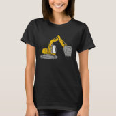 Excavator driver road construction wheel loader ex t-shirt (Voorkant)