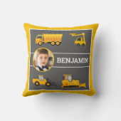 Excavator Dump Truck Construction Photo Kinder Roo Kussen (Achterkant)