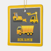 Excavator Dump Truck Construction Theme Kinder Roo Keramisch Ornament (Links)
