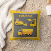 Excavator Dump Truck Construction Theme Kinder Roo Kussen (Deken)