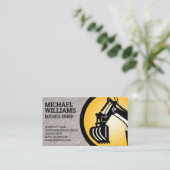 Excavator | Earth Mover-Logo Visitekaartje (Staand voorkant)