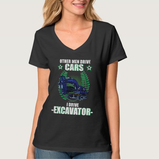 Excavator excavator driver vehicles construction s t-shirt (Voorkant)