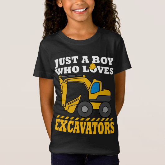 Excavator Giften Kinder Construction Gift Excavato T-shirt (Voorkant)