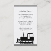 Excavator Grader W/W van Grading Grading Grading C Visitekaartje (Achterkant)