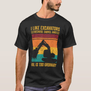 Excavator HEO Graafmachines Shovel Pail Ordi T-shirt