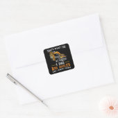Excavator I Dig Big Holes Construction Worker Gift Vierkante Sticker (Envelop)