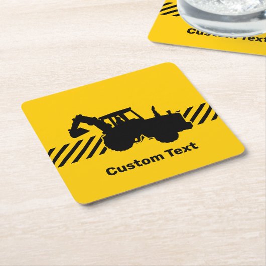 Excavator Kartonnen Onderzetters (Schuin)