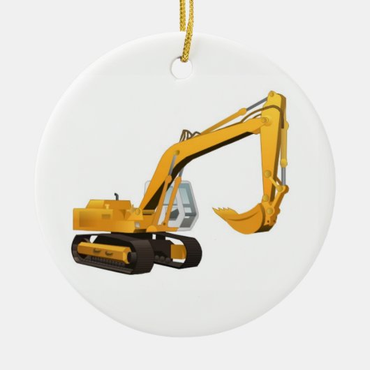 Excavator Keramisch Ornament (Voorkant)