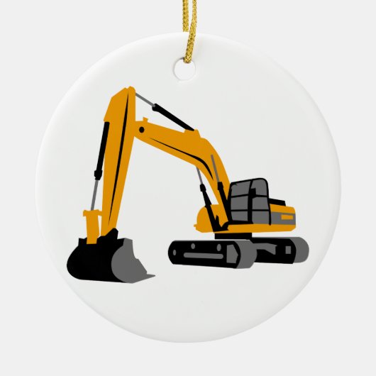 Excavator Keramisch Ornament (Voorkant)