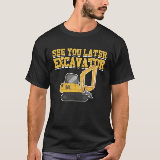 Excavator Kids Boys Toddler Excavator Dig Heavy E T-shirt (Voorkant)
