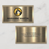 Excavator-Logo | Goudborstel Visitekaartje (Voorkant / Achterkant)