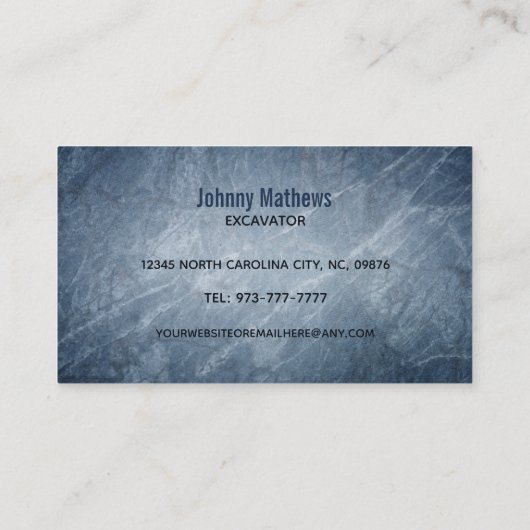 Excavator-Logo Visitekaartjes (Achterkant)
