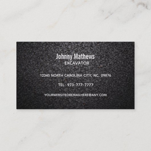 Excavator-Logo Visitekaartjes (Achterkant)