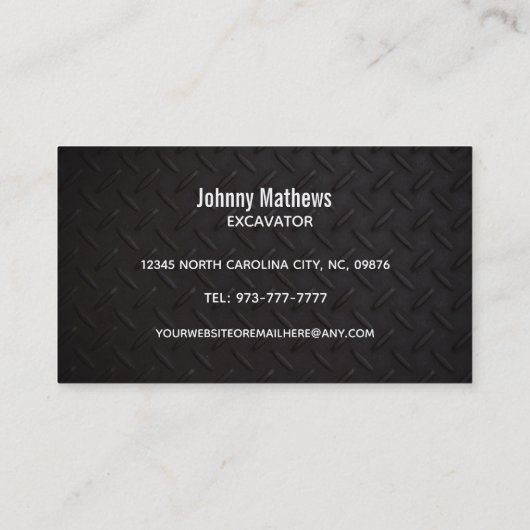 Excavator-Logo Visitekaartjes (Achterkant)
