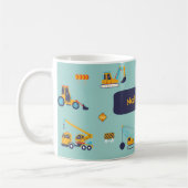 Excavator Name Mug for Toddler Boys Koffiemok (Links)