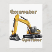 Excavator-operator Briefkaart (Voorkant)