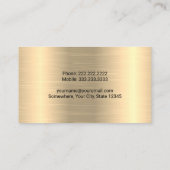 Excavator Operator Gold Construction Contractant Visitekaartje (Achterkant)