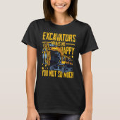 Excavator Operator Remote Control Digger Machine R T-shirt (Voorkant)