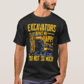 Excavator Operator Remote Control Digger Machine R T-shirt (Voorkant)