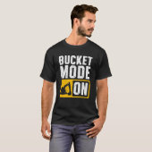 Excavator-operator voor backhoe op de graafmachine t-shirt (Voorkant volledig)