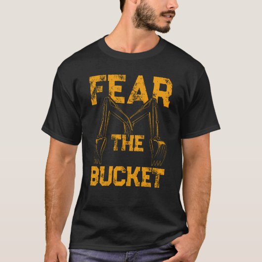 Excavator-operator voor backhoe op de graafmachine t-shirt (Voorkant)