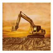 Excavator Perfect Poster (Voorkant)