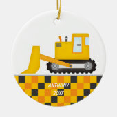 Excavator Personalized Ornament-constructie Keramisch Ornament (Voorkant)