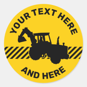 Excavator Ronde Sticker