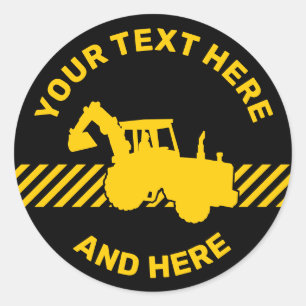 Excavator Ronde Sticker