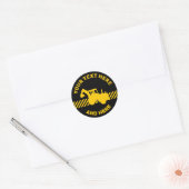 Excavator Ronde Sticker (Envelop)