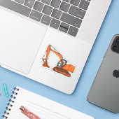 Excavator Sticker (Laptop met iPhone)