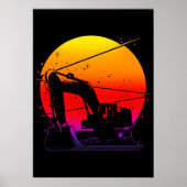 Excavator Sun Poster (Voorkant)