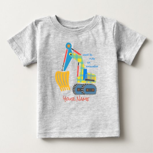 excavator T-shirt (Voorkant)