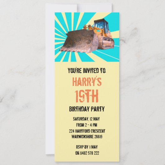 Excavator Thed Kaart (Voorkant)