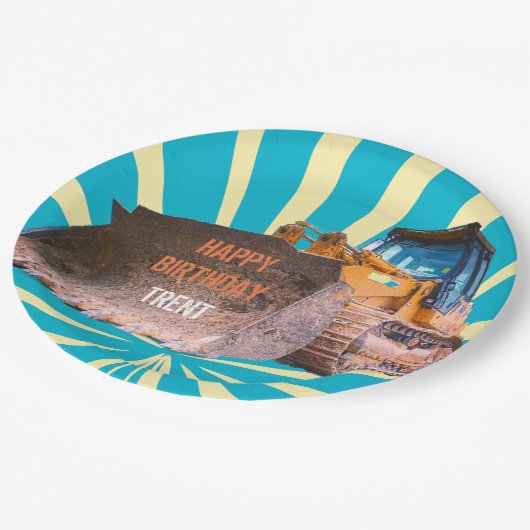 Excavator Thed Papieren Bordje (Gekanteld)