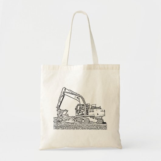 Excavator Tote Bag (Voorkant)