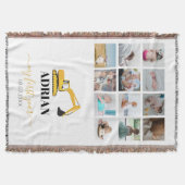 Excavator Truck Baby First Year Photo Collage Deken (Voorkant)